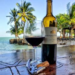 With a glass of Bordeaux we celebrated crossing the last border.