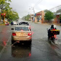 Heavy rain in Chetumal.