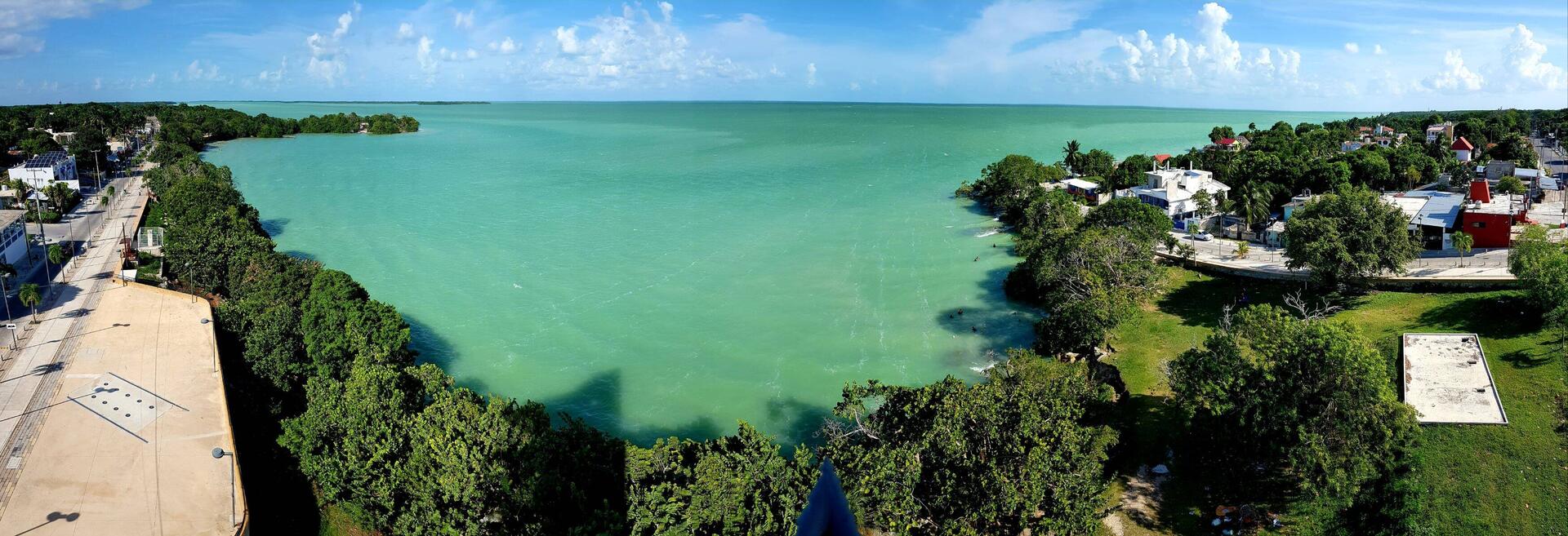 The sea seen from a tower near the small town of Calderitas.