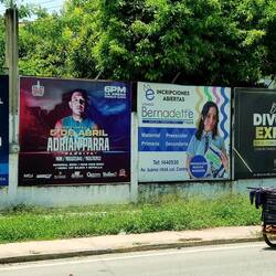 Advertisements on the streets of Chetumal.