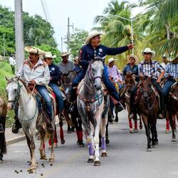 Horse parade in Bacalar.