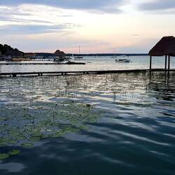 A fresh water lake: Laguna de Bacalar.