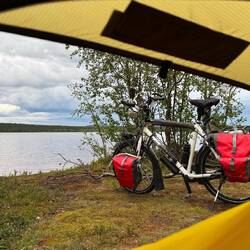 Am Abend am Ounasjärvi.