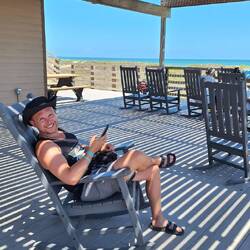 Cowboy im Schaukelstuhl