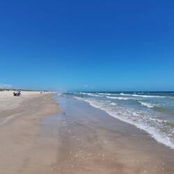Kaum ein Mensch am Strand