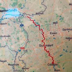 Letzte Etappe Nijmegen - Köln (195 km)