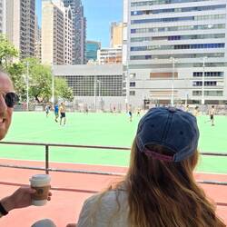 Dropped into an amateur footie match