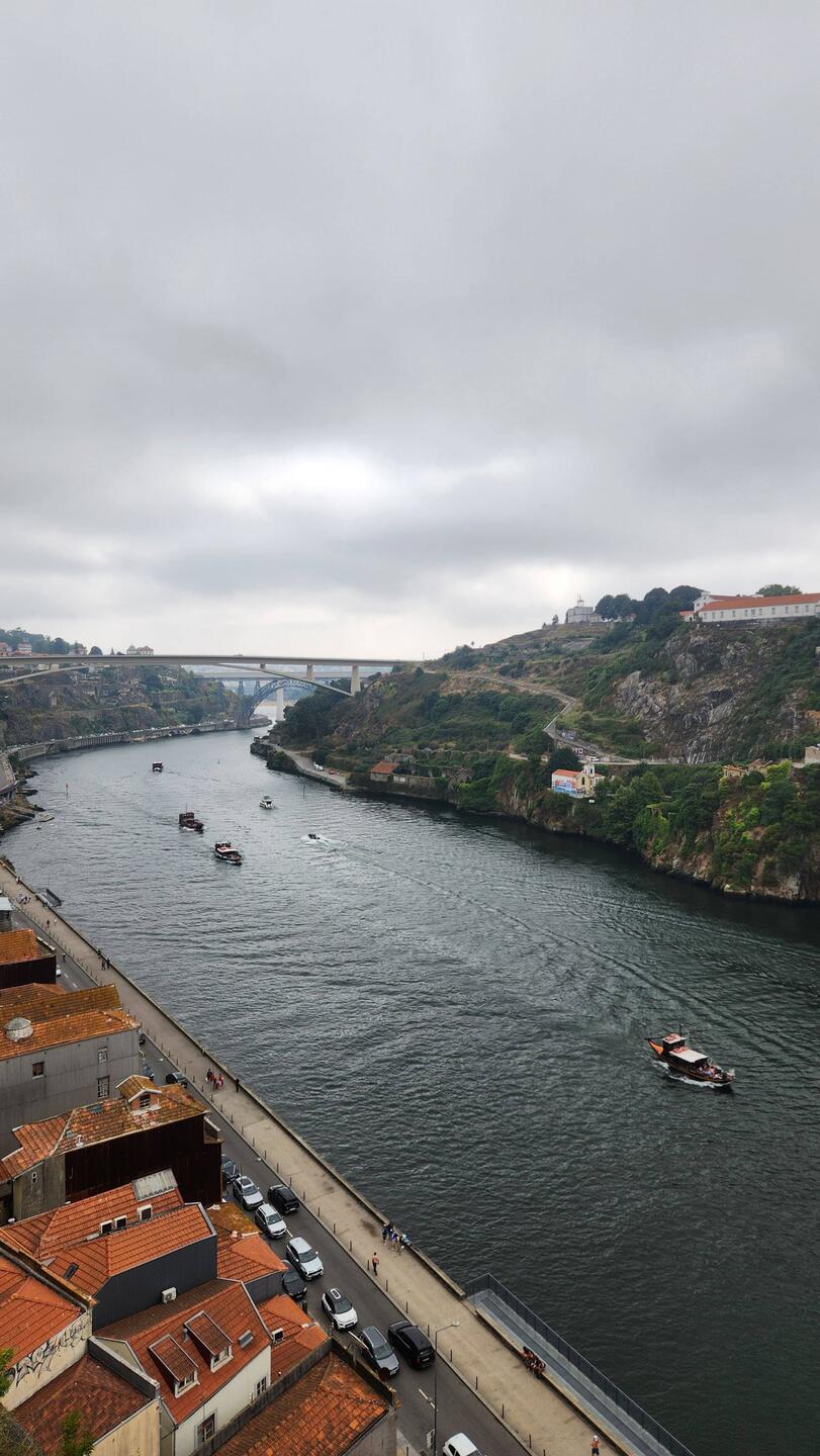 View from the top of the bridge over to Gaia