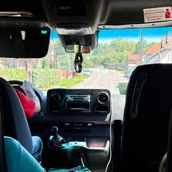 während der Fahrt