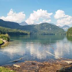 Über dem idyllischen Alpsee gelegen ...