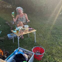 Le soir au bord de la Loue, petit barbecue, mojito et tranches de melon