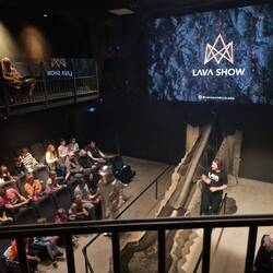 The lava show demonstration ..there is real lava on the slide