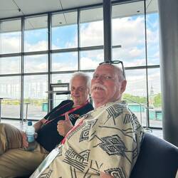 Harry , Ireland Team Manager and Dr Paul Harden, Trustee WTG