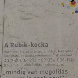 Erfinder des Rubikubs um Studenten 3D Aufgaben näher zu bringen.