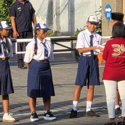 Vino receiving his award for Karate.