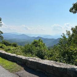 Looking west from the Blue Ridge Parkway across the Rough Mt Wilderness toward the Appalachians