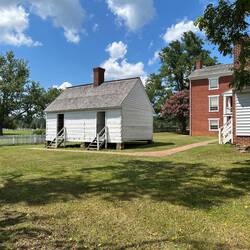 Slave quarters and privy at the rear of the McLean house