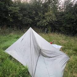After bringing the wrong tent we had to improvise - this was the result!!! 😄
