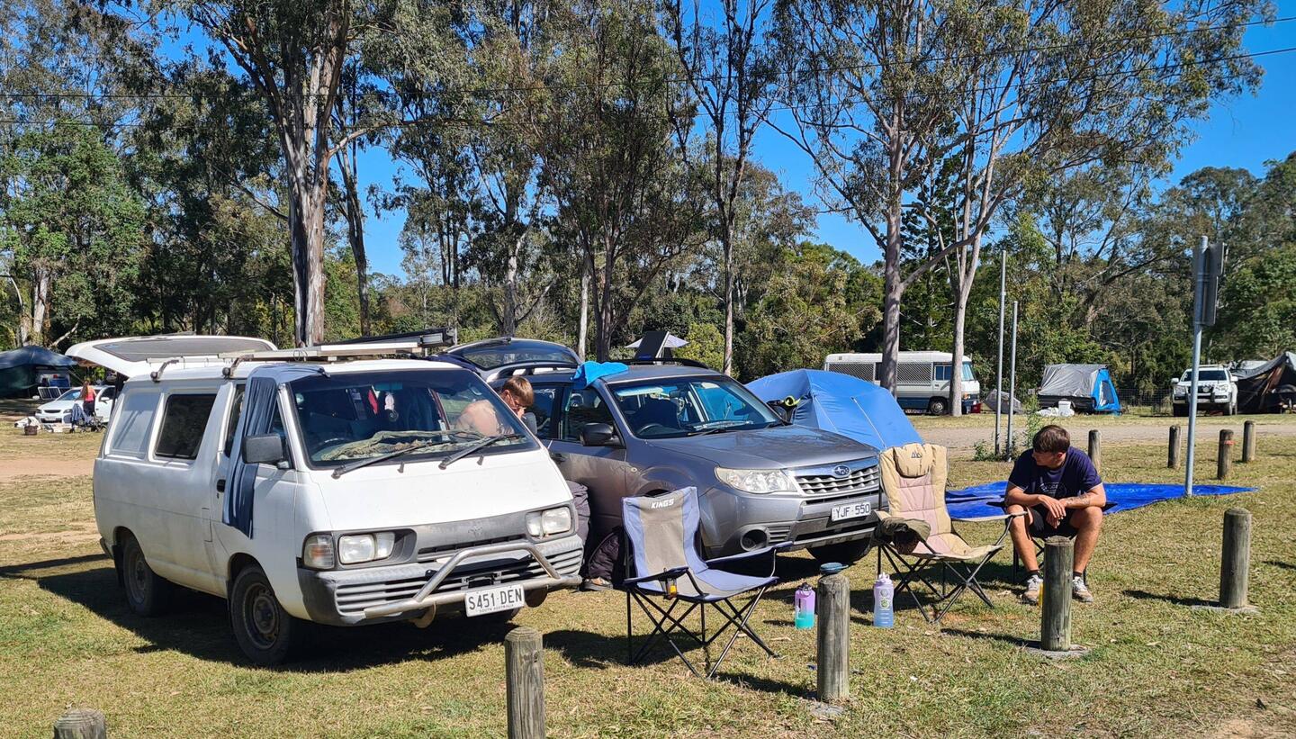 letzte gemeinsame Campingnacht kurz vor Brisbane