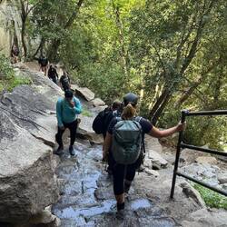 Abstieg... permanente Gischt inklusive