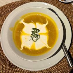 Pumpkin and coconut soup