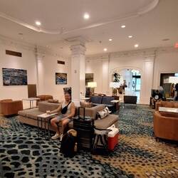 Fertig für den Checkout aus dem Hotel in Houston