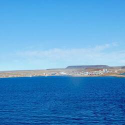 Ulukhaktok from the ship normal focus.