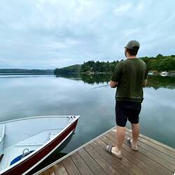 To excited to wait for everyone else to start fishing