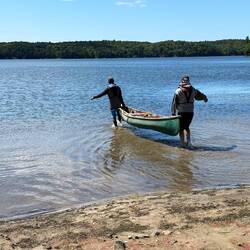 Jackson and Dad headed out for a canoe trip