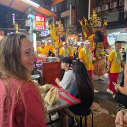 Temple parade at the night market