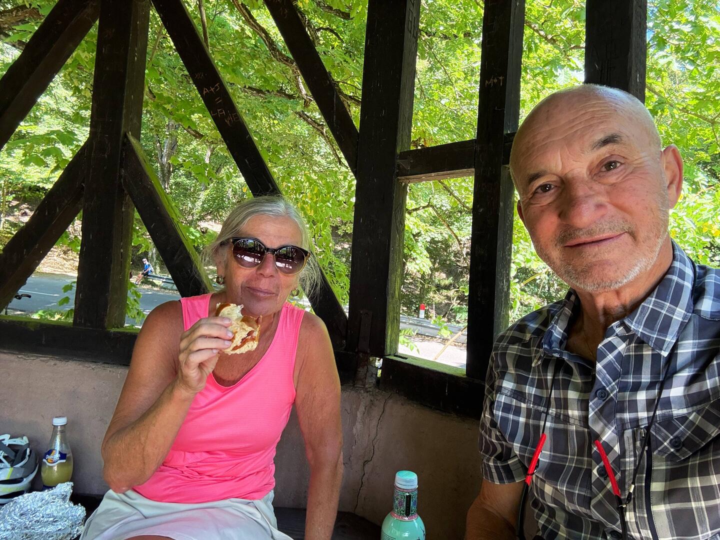 Sandwich-Halt unterwegs