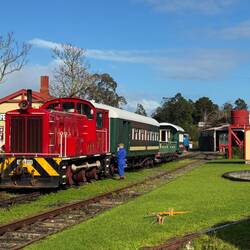 Kawakawa vintage train station and locomotives.