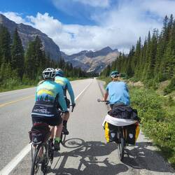 Mit dem Tandem waren die beiden ein echter Hingucker