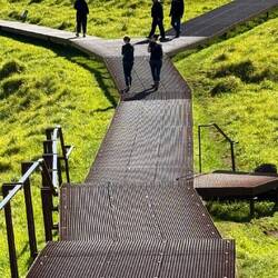 Maungawhau summit walkways with Kiri and Amanda