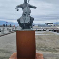 Outside the Harpa building