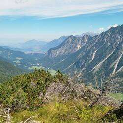 Blick zurück nach Birgsau und Oberstdorf