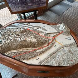 Harpers Ferry town shown in relief