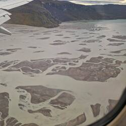 Coming into Greenland. View from the air