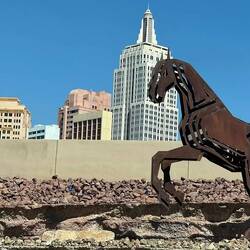 Would you believe there is a HORSE in NYC!!!! (at least the LV version)