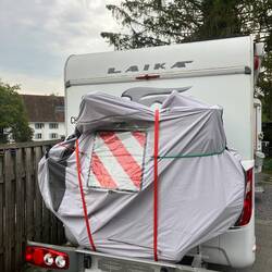 Velos aufgeladen und verpackt...