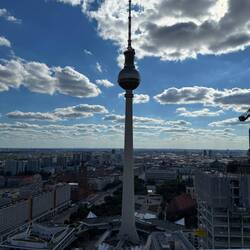 Berlin TV Tower, built by the GDR as both a broadcasting tower and symbol of Communist power