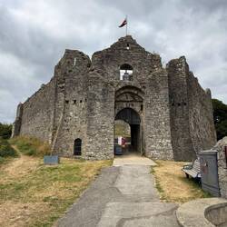 The front of Oystermouth castle
