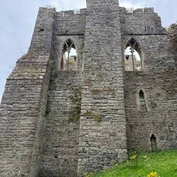 The back wall of Oystermouth Castle