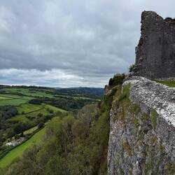 One side of the castle was built onto this cliff face