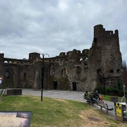 The dilapidated ruins of Swansea Castle
