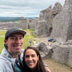 In the Carreg Cennen castle ruins