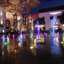 Fountain square at night