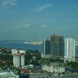 Johor Bahru looking back to Jahore Strait