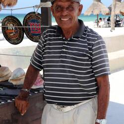William, a chatty souvenir seller in Progreso.