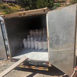 Verladene Salzsäcke